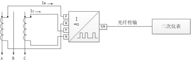 DT322數(shù)字變送器用于電流互感器遠(yuǎn)距離測量原理圖