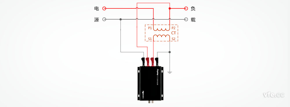 DT212數(shù)字變送器與電流互感器接線