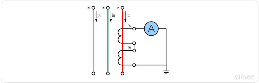 電流互感器原邊串聯(lián)、副邊串聯(lián)接線圖
