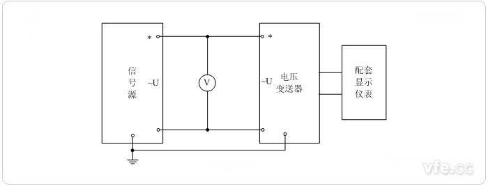 數(shù)字輸出電壓變送器電壓校準(zhǔn)接線圖